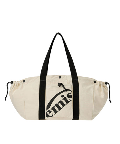 PACKABLE COTTON TOTE BAG-ECRU