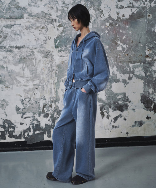 MUSINSA STANDARD WOMAN MUSINSA STANDARD WOMAN Women's Faded Wide Sweatpants Blue Gray