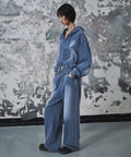 MUSINSA STANDARD WOMAN MUSINSA STANDARD WOMAN Women's Faded Wide Sweatpants Blue Gray