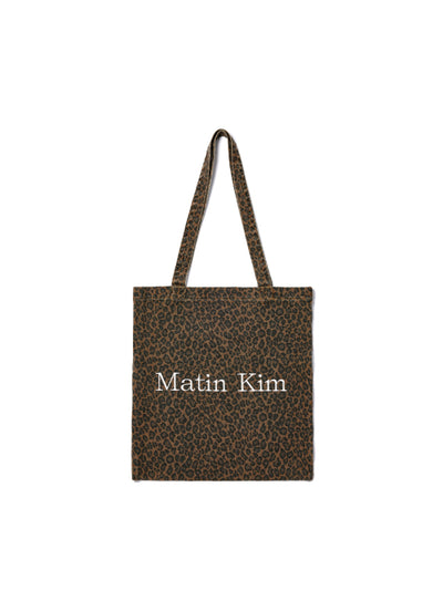 MATIN KIM Leopard Ecobag Brown