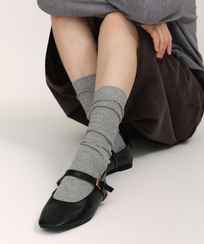 MUSINSA STANDARD WOMAN Women's Ribbed Slouch Socks 4 Pack (Gray)