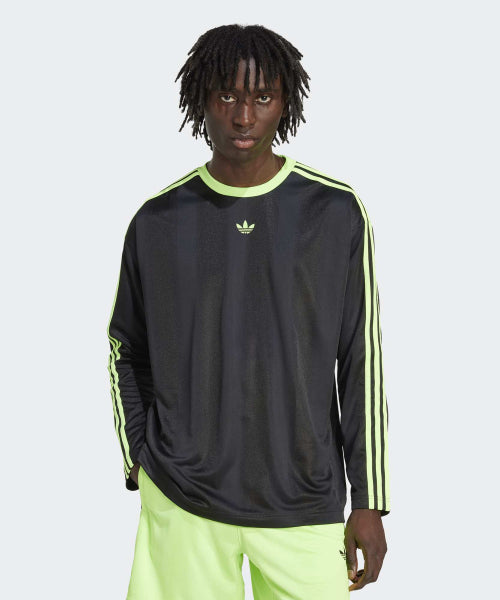 ADIDAS ADIDAS Jacquard Long Sleeve Jersey - Black:Signal Green