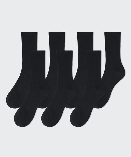 MUSINSA STANDARD WOMAN MUSINSA STANDARD WOMAN Women's Fine Ribbed Crew Socks 7 Pack