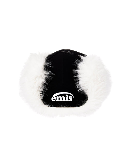 EMIS EMIS CORDUROY FUR EARFLAP CAP - BLACK