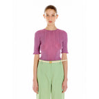 EENK EENK UTIL Pleated Knit Top - Pink