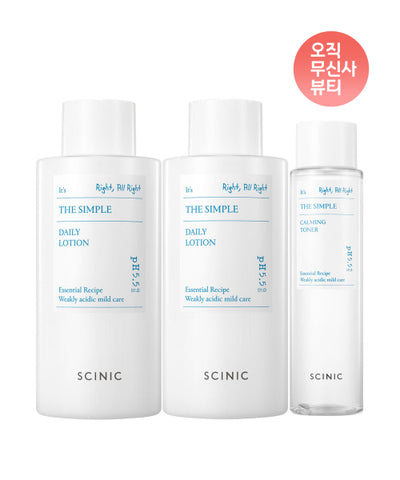 SCINIC Simple Daily Lotion 260ml + Simple Toner 145ml