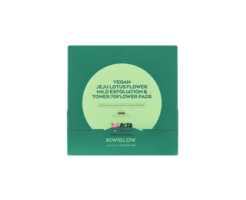 KIWIGLOW KIWIGLOW Kiwi Glow Vegan Jeju Lotus Mild Dead Cell Care Toner Pads