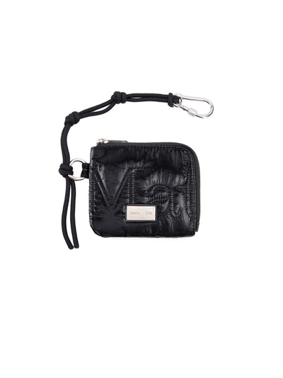 MATIN KIM Logo Stitch Sporty Wallet Size Free