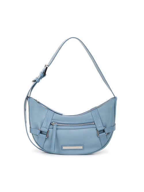 MATIN KIM MATIN KIM Fabric Arc Hobo Bag Smoke Blue
