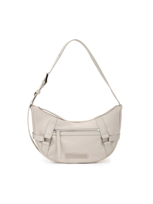 MATIN KIM MATIN KIM Fabric Arc Hobo Bag in Light Grey