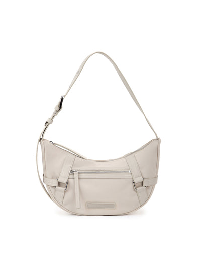 MATIN KIM Fabric Arc Hobo Bag in Light Grey