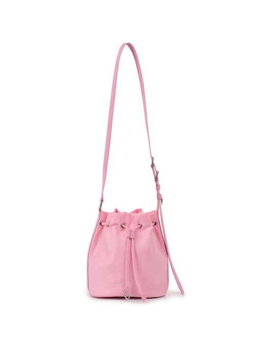 MATIN KIM MATIN KIM Embossed Logo Mini Bucket Bag