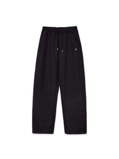 MATIN KIM Back Pocket Glitter Sweatpants for Women in Black