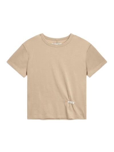 MATIN KIM T-Shirt Mini Label Shirring Top