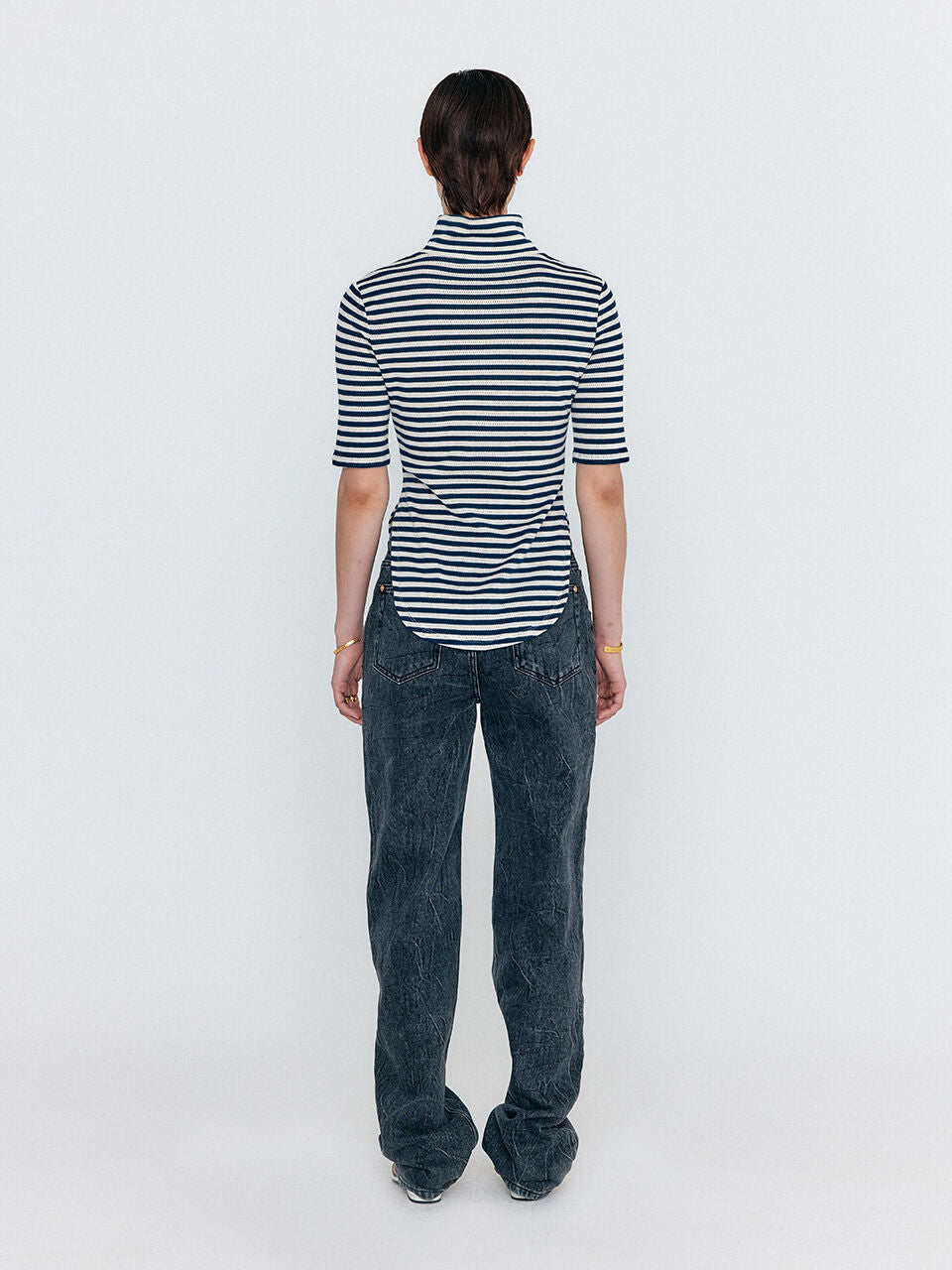 EENK EENK T-Shirt High Neck Stripe