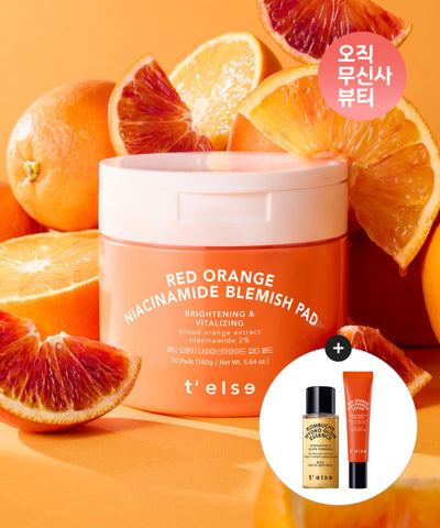 TELSE Red Orange Niacinamide Blemish Pads 70 sheets