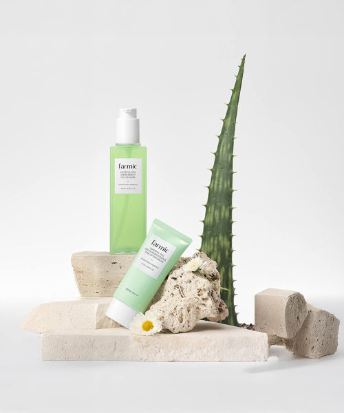 FARMIC Superfull Veggie High Moisturizing Gel Cleanser Tone Up Sun Cream Skin Care Set