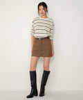MUSINSA STANDARD WOMAN MUSINSA STANDARD WOMAN Women's Synthetic Suede Mini Skirt Light Brown