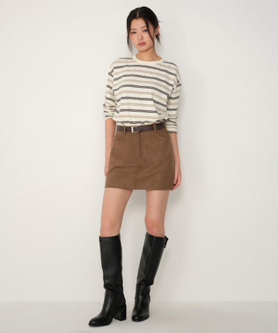 MUSINSA STANDARD WOMAN Women's Synthetic Suede Mini Skirt Light Brown