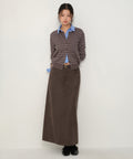 MUSINSA STANDARD WOMAN MUSINSA STANDARD WOMAN Synthetic Suede Maxi Skirt (Brown)