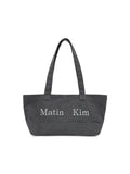 MATIN KIM MATIN KIM Canvas Shoulder Bag Charcoal