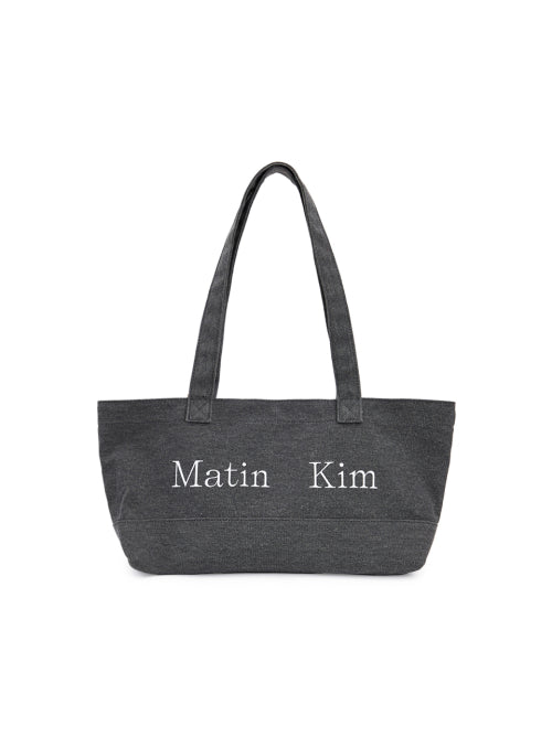 MATIN KIM MATIN KIM Canvas Shoulder Bag Charcoal