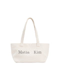MATIN KIM MATIN KIM Logo Canvas Wide Shoulder Bag