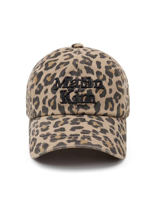 MATIN KIM MATIN KIM Leopard Volume Logo Ball Cap