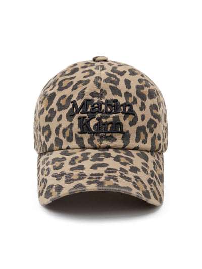 MATIN KIM Leopard Volume Logo Ball Cap