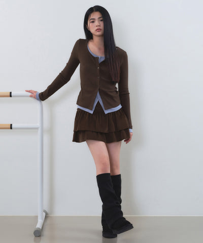 MUSINSA STANDARD WOMAN Women's Corduroy Mini Skirt (Brown)