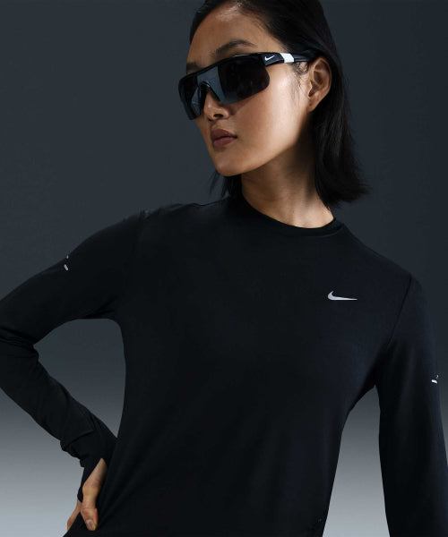 NIKE Nike Long Sleeve Running Top - Black