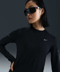 NIKE Nike Long Sleeve Running Top - Black