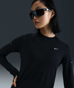 NIKE Nike Long Sleeve Running Top - Black