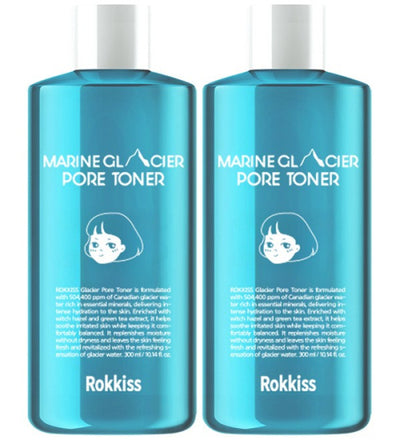 Rockies Marine Glacier Water Mildly Acidic Pore Toner 300ml, 2 packs