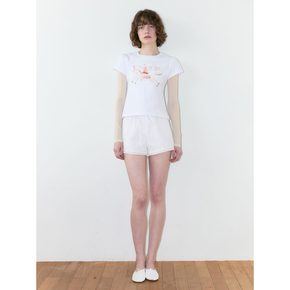 SINOON Unicorn Puff T-Shirt (White)