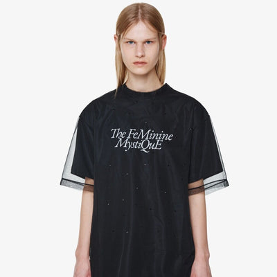 TULLE LAYRED TSHIRT BLACK (F24TO9101BK)
