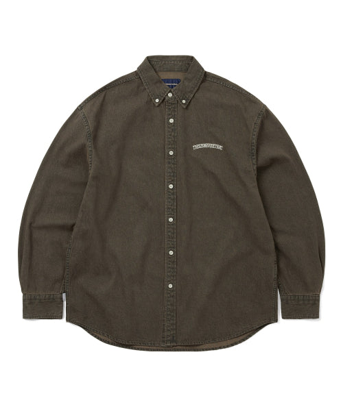 THISISNEVERTHAT THISISNEVERTHAT Washed Denim Shirt Brown