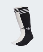 ADIDAS ADIDAS 3-Stripe Knee Socks 2P - White:Black