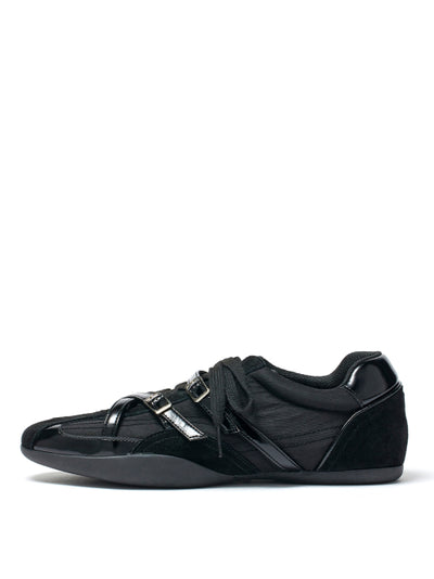 MATIN KIM Sneakers Cross Strap Suede Block