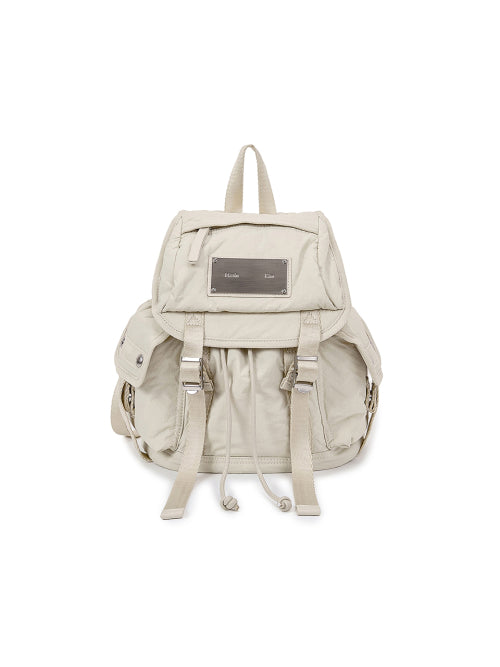 MATIN KIM MATIN KIM Pocket Utility Small Backpack in Light Beige