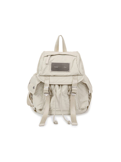 MATIN KIM Pocket Utility Small Backpack in Light Beige