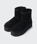 MUSINSA STANDARD WOMAN MUSINSA STANDARD WOMAN Winter Pug Platform Boots (Black)