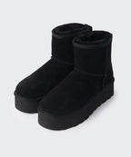MUSINSA STANDARD WOMAN MUSINSA STANDARD WOMAN Winter Pug Platform Boots (Black)