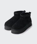 MUSINSA STANDARD WOMAN MUSINSA STANDARD WOMAN Winter Pug Platform Short Boots (Black)
