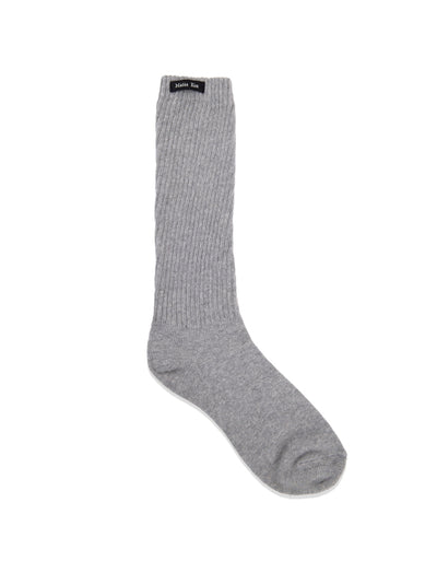MATIN KIM Socks Small Logo Point Ribbed
