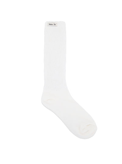 MATIN KIM SMALL LOGO POINT RIBBED SOCKS (SIZE FREE)