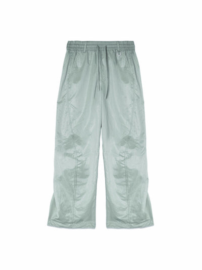 MATIN KIM Glossy Banding Track Pants in Mint
