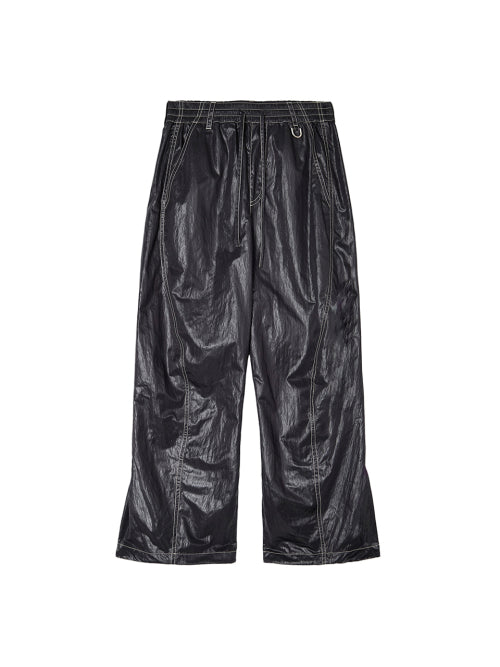 MATIN KIM MATIN KIM GLOSSY BANDING TRACK PANTS