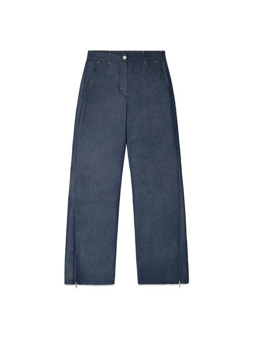 MATIN KIM MATIN KIM BACK TUCK DETAIL PANTS in Navy