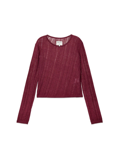 MATIN KIM Diagonal Texture Knit Top